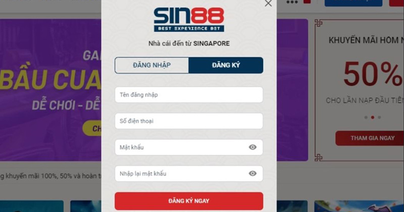 Điều khoản dịch vụ Sin88